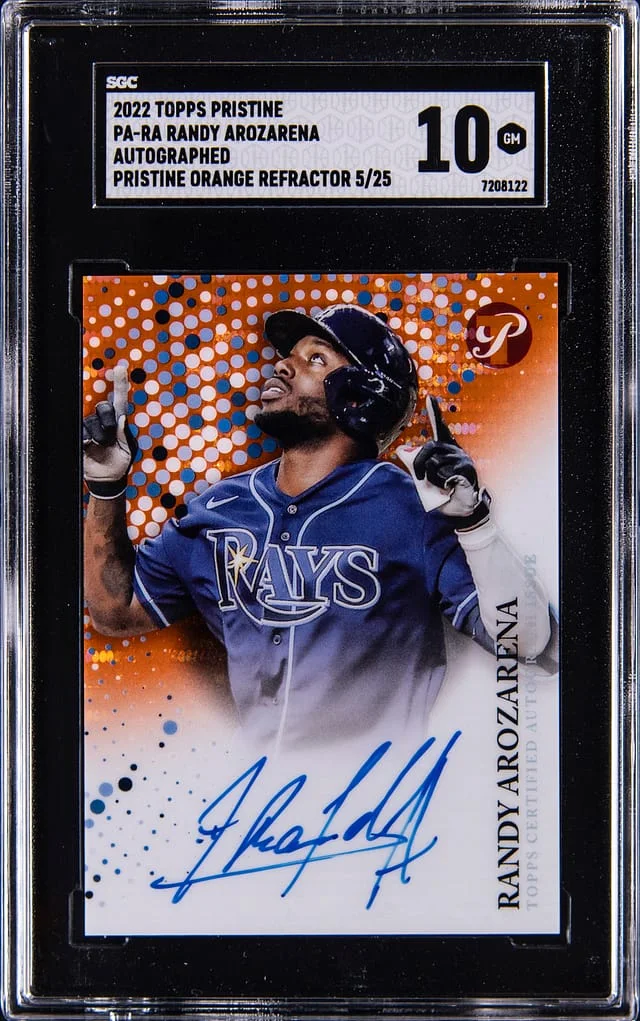 2022 Topps Randy Arozarena Pristine Autographed Pristine Orange Refractor #PA-RA card image