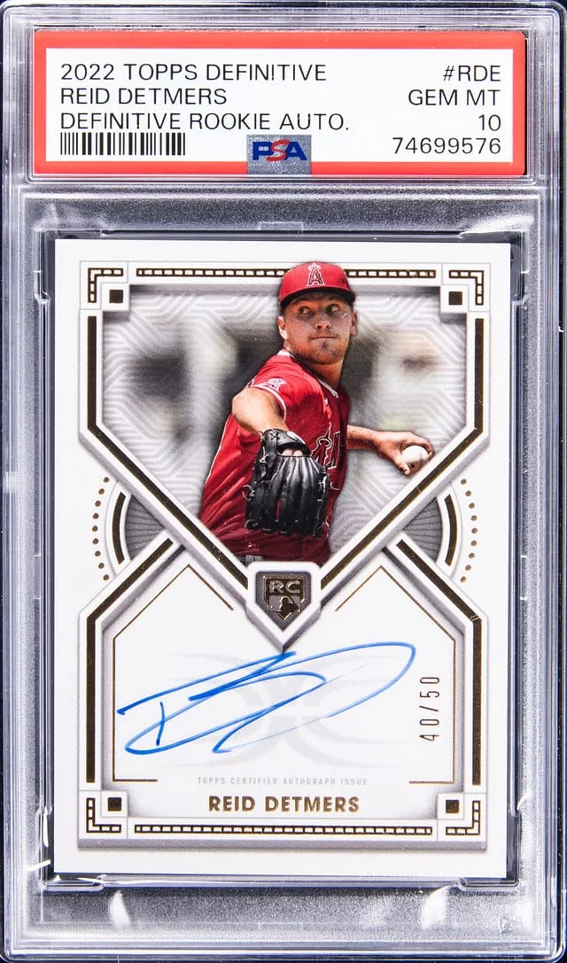 2022 Topps Reid Detmers Definitive Autograph #RDE card image
