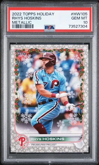 2022 Topps Rhys Hoskins Holiday Metallic #HW105 card image