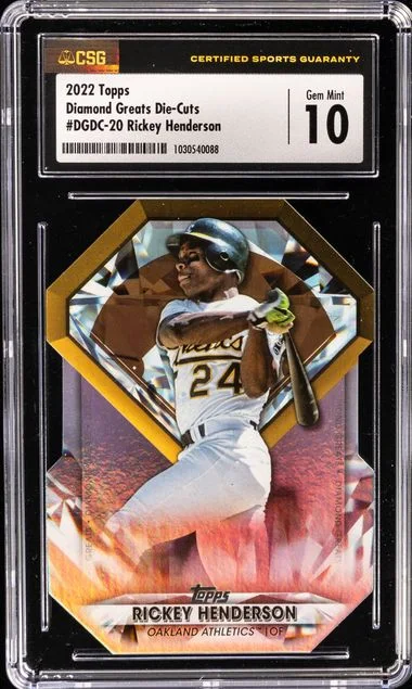 2022 Topps Ricky Henderson Diamond Greats Die-Cuts #DGDC-20 card image