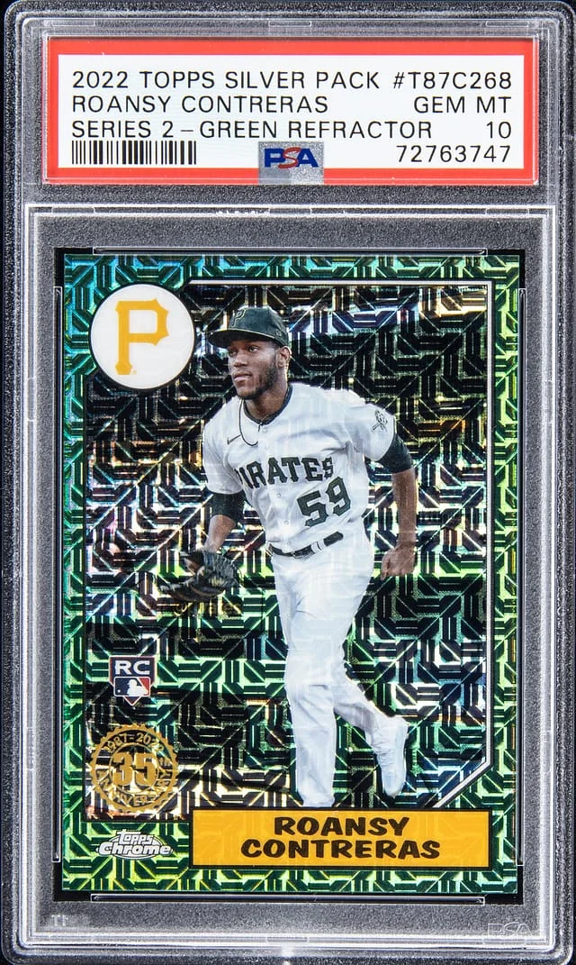 2022 Topps Roansy Contreras Silver Pack Series 2 - Green Refractor #T87C268 card image