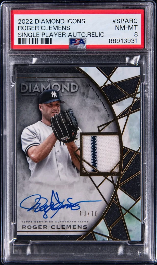 2022 Topps Roger Clemens Diamond Icons Single Player Autograph Relic #SPA- card image