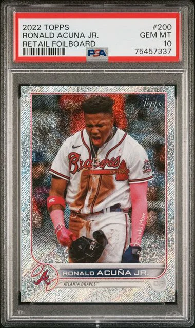 2022 Topps Ronald Acuna Jr. Retail Foilboard #200 card image