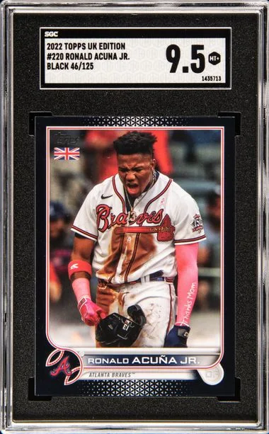 2022 Topps Ronald Acuna Jr. UK Edition Black #220 card image