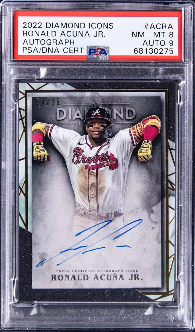 2022 Topps Ronald Acuna Jr. Diamond Icons Autograph #ACRA card image