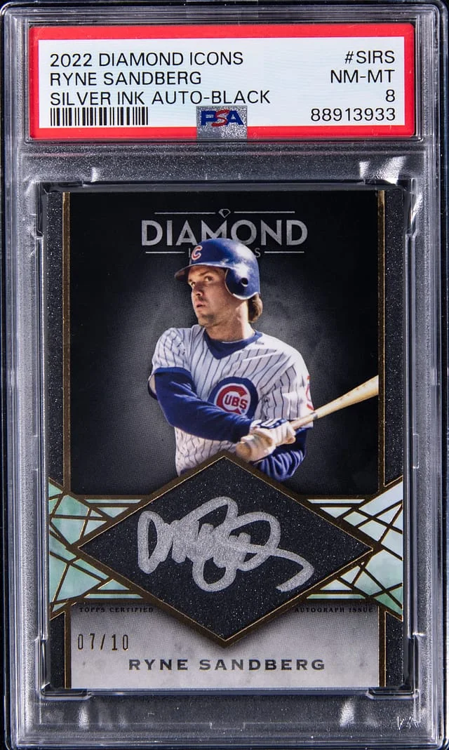 2022 Topps Ryne Sandberg Diamond Icons Silver Ink #SI-RS card image