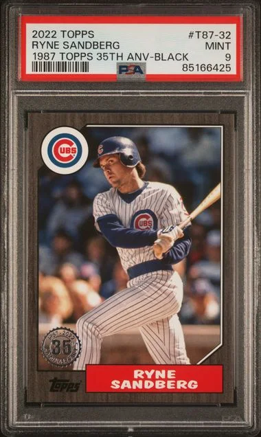 2022 Topps Ryne Sandberg 1987 Topps Baseball 35th Anniversary Black #T87-32 card image