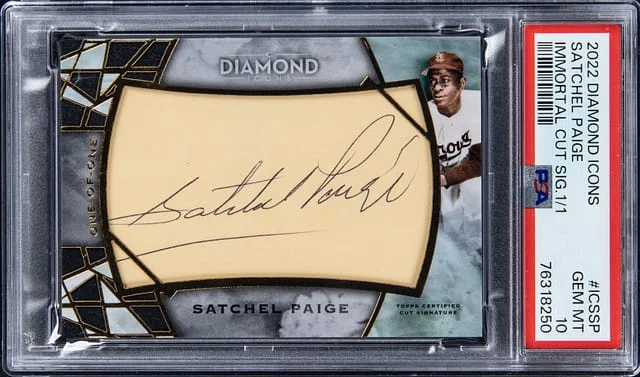 2022 Topps Satchel Paige Diamond Icons Immortal Cut Signature #ICS-SP card image