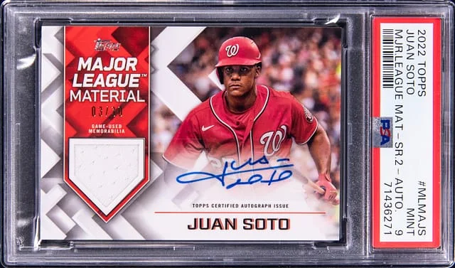 2022 Topps Series 2 Juan Soto Major League Material Autograph #MLMAJS card image