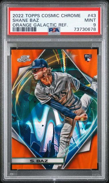 2022 Topps Shane Baz Cosmic Chrome Orange Galactic Refractor #43 card image