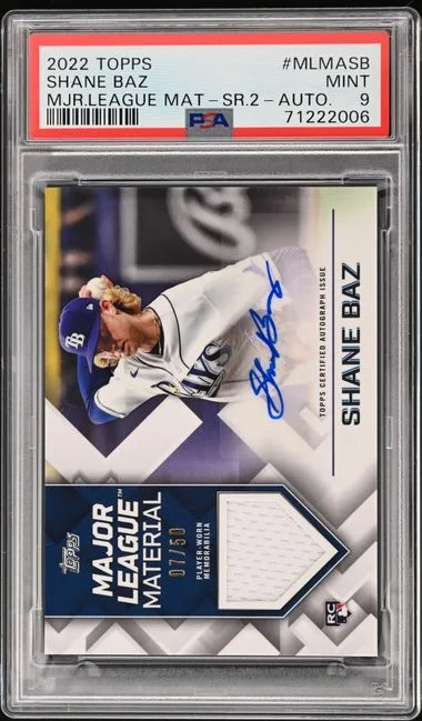 2022 Topps Shane Baz Major League Material Series 2 Autograph #MLMA-SB card image