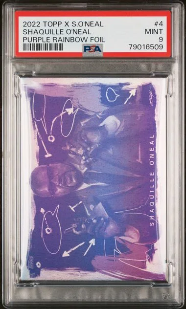2022 Topps Shaquille O'Neal X Purple Rainbow Foil #4 card image