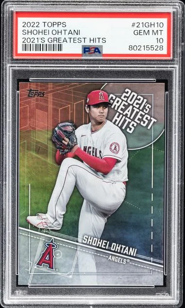 2022 Topps Shohei Ohtani 2021's Greatest Hits #21GH10 card image