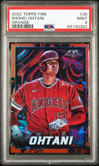 2022 Topps Shohei Ohtani Fire Orange #35 card image