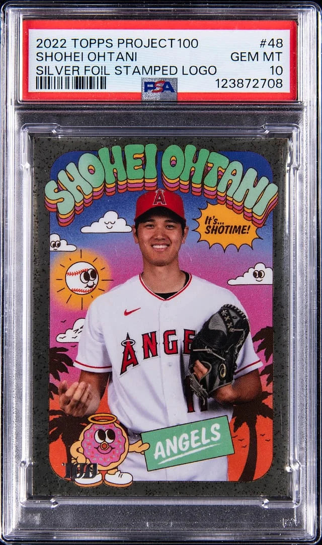 2022 Topps Shohei Ohtani Project 100 Silver Foil Stamped Logo #48 card image
