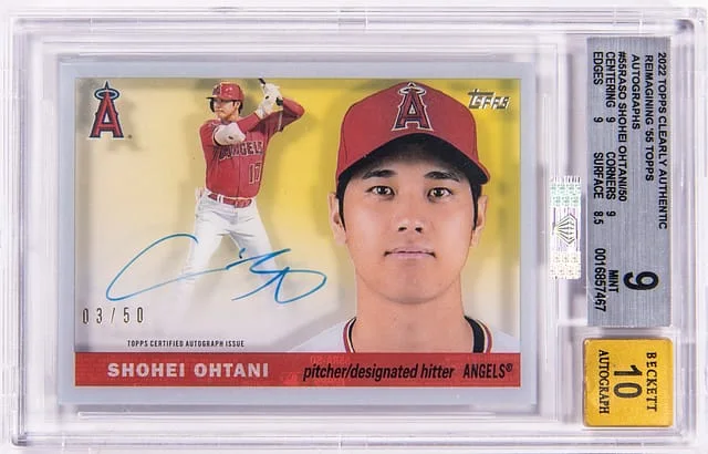 2022 Topps Shohei Ohtani Clearly Authentic Reimagining '55 Topps Autographs #55RA-SO card image