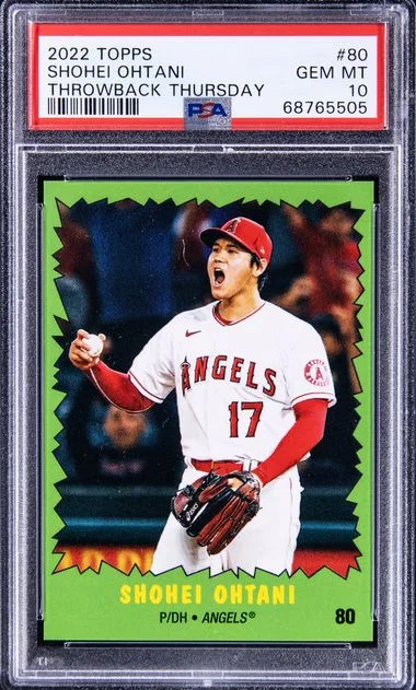 2022 Topps Shohei Ohtani Throwback Thursday #80 card image