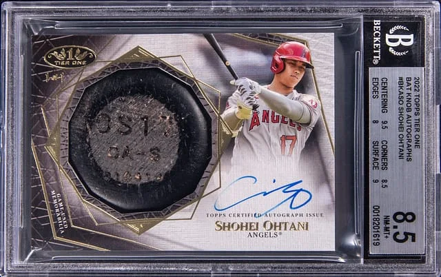 2022 Topps Shohei Ohtani Tier One Bat Knob Autographs #BKA-SO card image