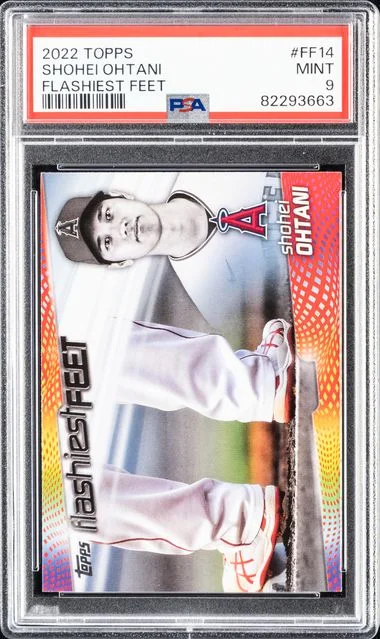 2022 Topps Shohei Ohtani Flashiest Feet #FF14 card image