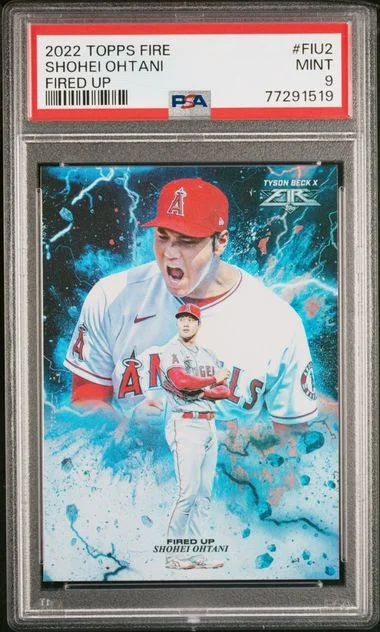 2022 Topps Shohei Ohtani Fire Fired Up #FIU-2 card image