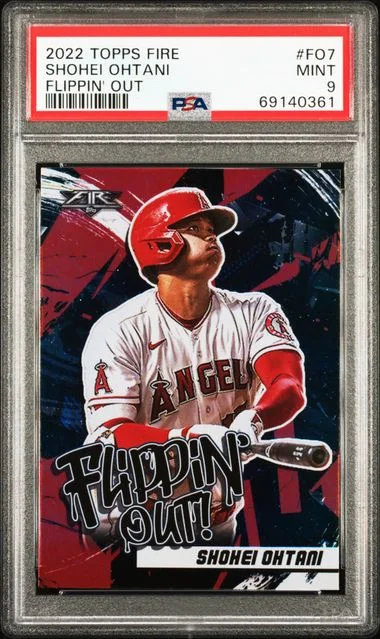 2022 Topps Shohei Ohtani Fire Flippin' Out #FO-7 card image