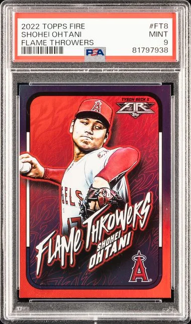 2022 Topps Shohei Ohtani Fire Flame Throwers #FT8 card image