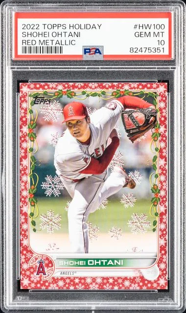 2022 Topps Shohei Ohtani Holiday Metallic #HW100 card image