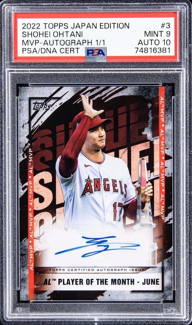 2022 Topps Shohei Ohtani Japan Edition MVP Autograph #MVP-3 card image