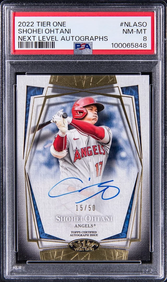 2022 Topps Shohei Ohtani Tier One Next Level Autograph #NLA-SO card image