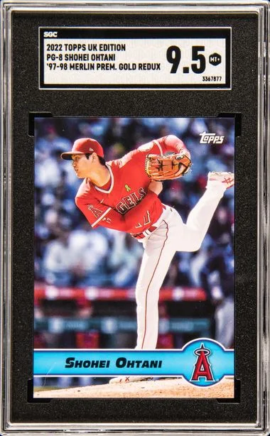 2022 Topps Shohei Ohtani UK Edition 1997-98 Merlin's Premier Gold Redux #PG-8 card image