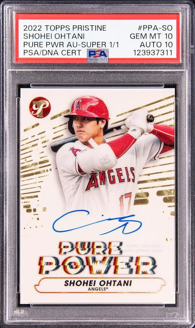 2022 Topps Shohei Ohtani Pristine Pure Power Autograph SuperFractor #PPA-SO card image