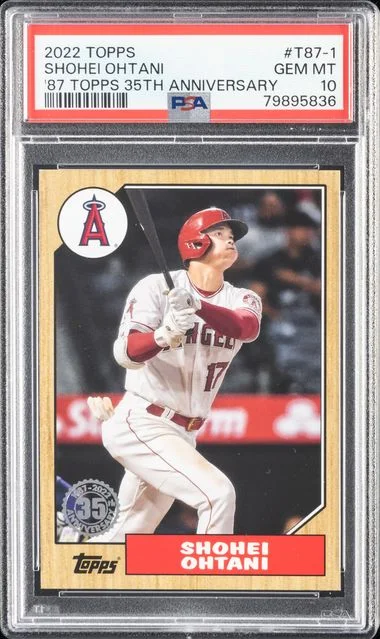 2022 Topps Shohei Ohtani 1987 Topps Baseball 35th Anniversary #T87-1 card image