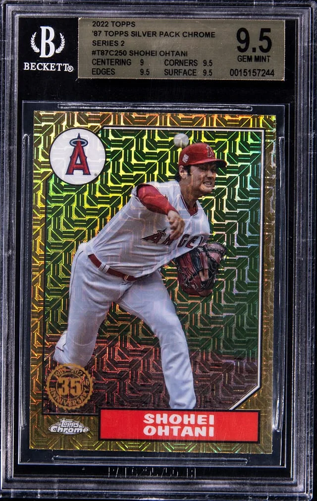 2022 Topps Shohei Ohtani 87 Topps Silver Pack Chrome #T87C2-50 card image
