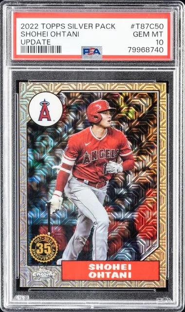2022 Topps Shohei Ohtani Silver Pack 1987 Chrome Promo Update #T87C50 card image