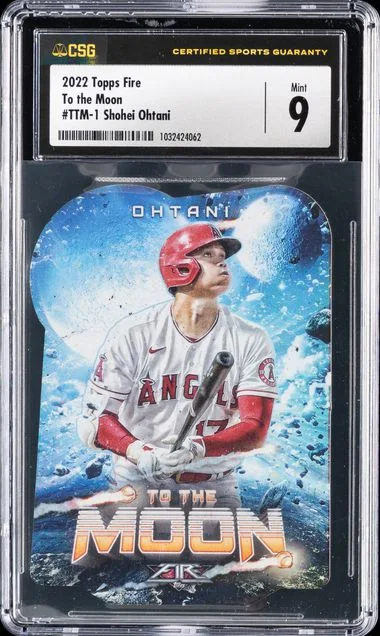 2022 Topps Shohei Ohtani Fire To The Moon Die-Cut #TT-M1 card image