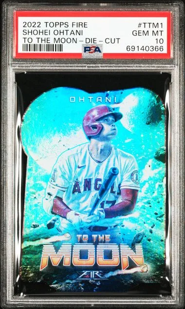 2022 Topps Shohei Ohtani Fire To The Moon Die-Cut #TTM-1 card image