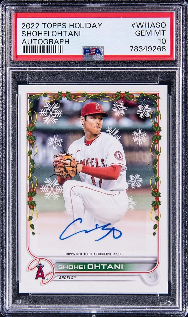 2022 Topps Shohei Ohtani Holiday Autograph #WHASO card image