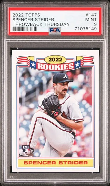 2022 Topps Spencer Strider Throwback Thursday #147 card image