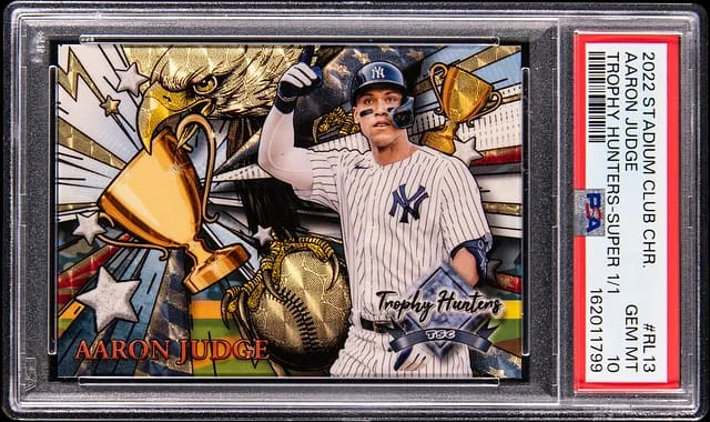 2022 Topps Stadium Club Aaron Judge Trophy Hunters SuperFractor #RL-13 card image