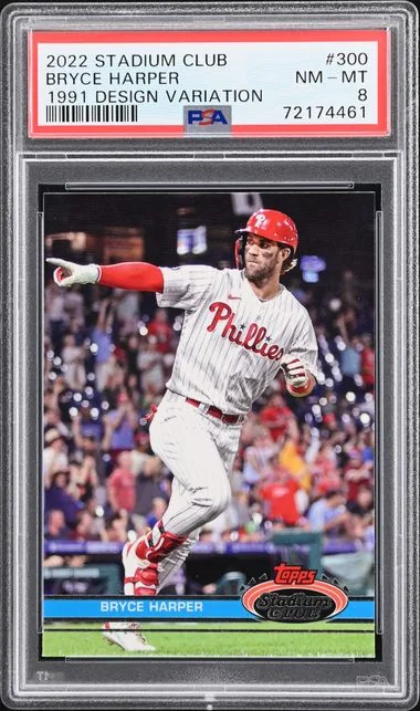 2022 Topps Stadium Club Bryce Harper 1991 Design Variation #300 card image
