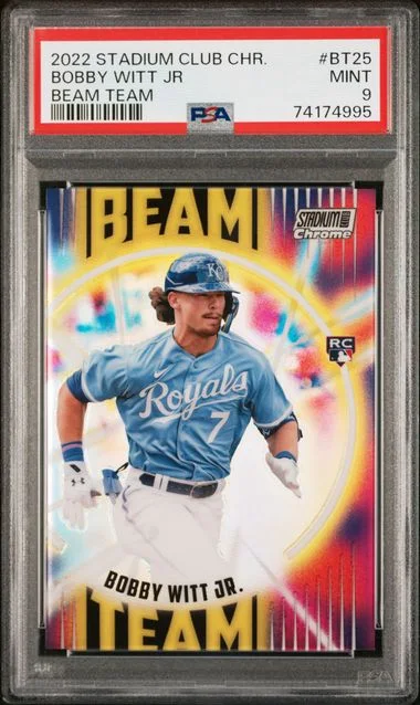 2022 Topps Stadium Club Chrome Bobby Witt Jr. Beam Team #BT-25 card image