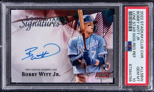 2022 Topps Stadium Club Chrome Bobby Witt Jr Lone Star Red Refractor #LLS-BW card image