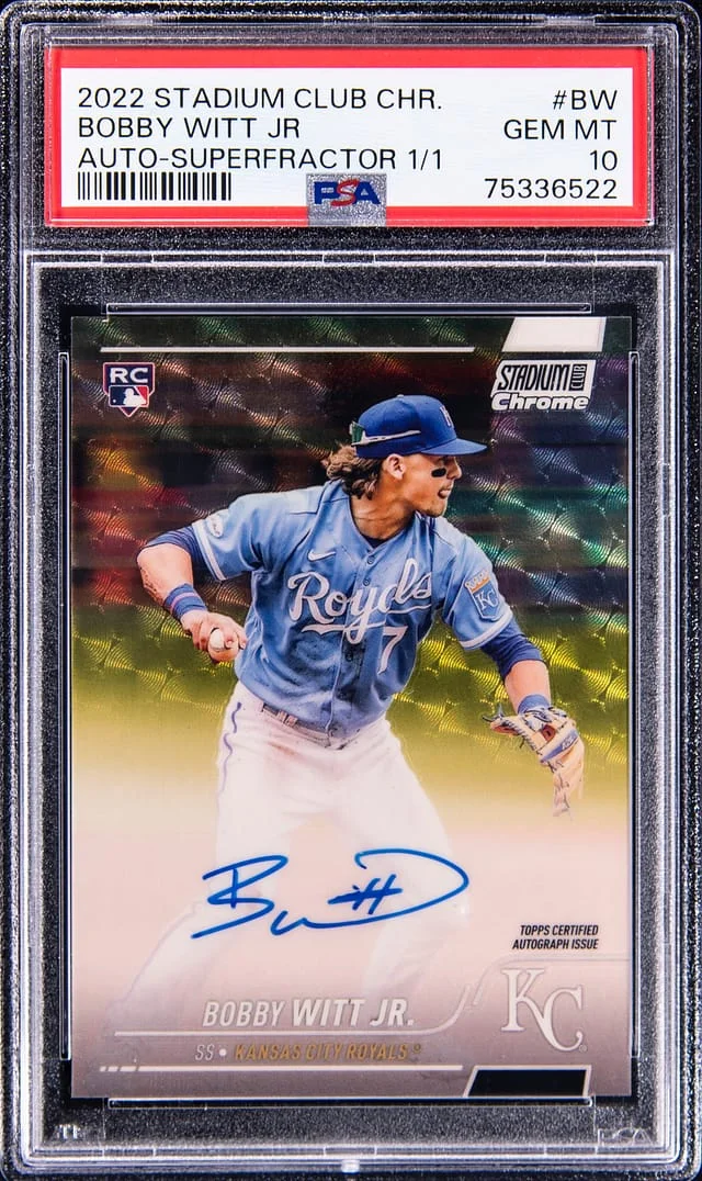 2022 Topps Stadium Club Chrome Bobby Witt Jr. Autographs SuperFractor #SCCUA-BW card image