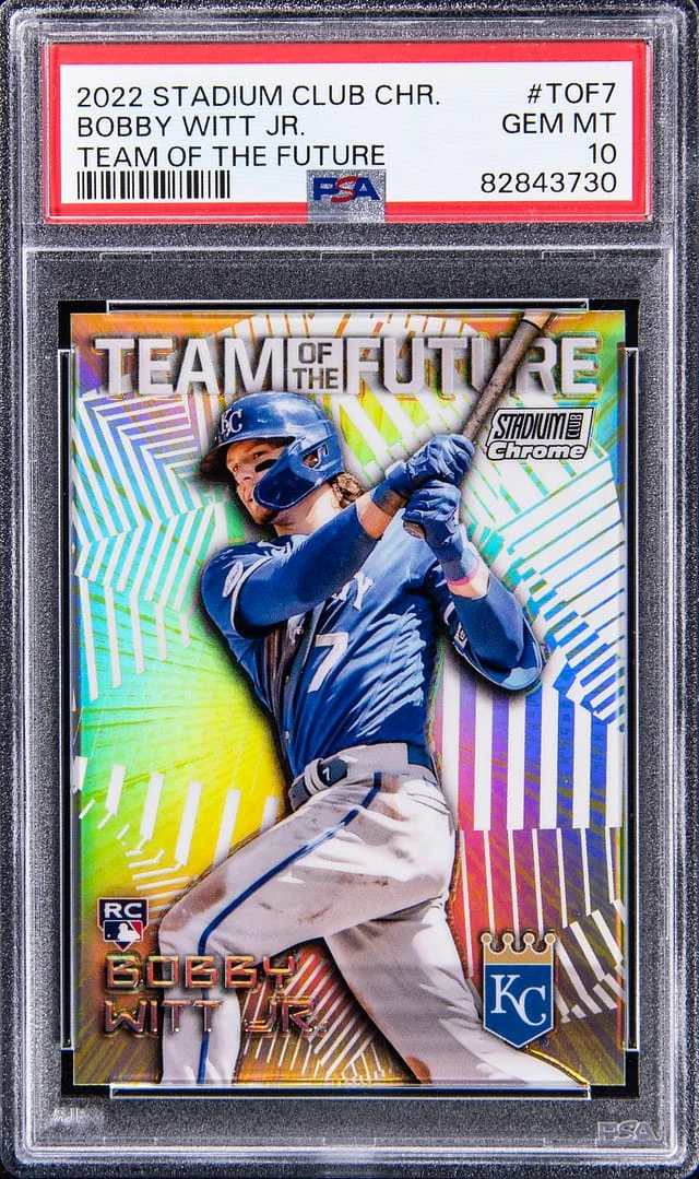 2022 Topps Stadium Club Chrome Bobby Witt Jr. Team of The Future #TOF-7 card image