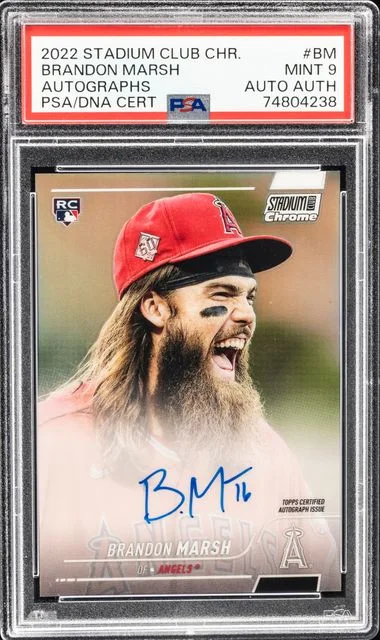 2022 Topps Stadium Club Chrome Brandon Marsh Autograph #BM card image