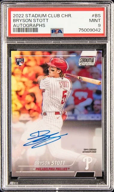 2022 Topps Stadium Club Chrome Bryson Stott Autograph #BS card image