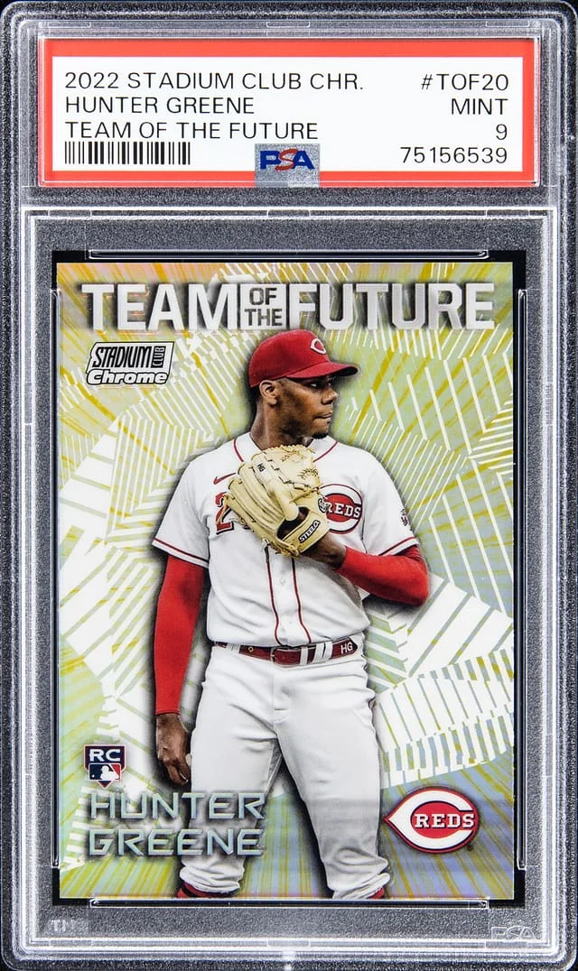 2022 Topps Stadium Club Chrome Hunter Greene Team of the Future #TOF20 card image