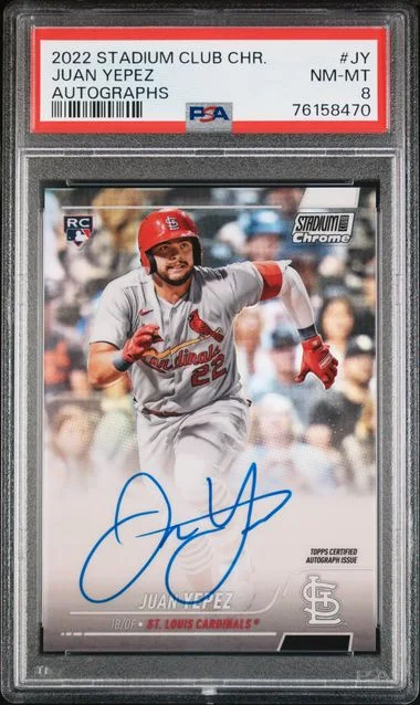 2022 Topps Stadium Club Chrome Juan Yepez Autograph #SCCBA-JY card image