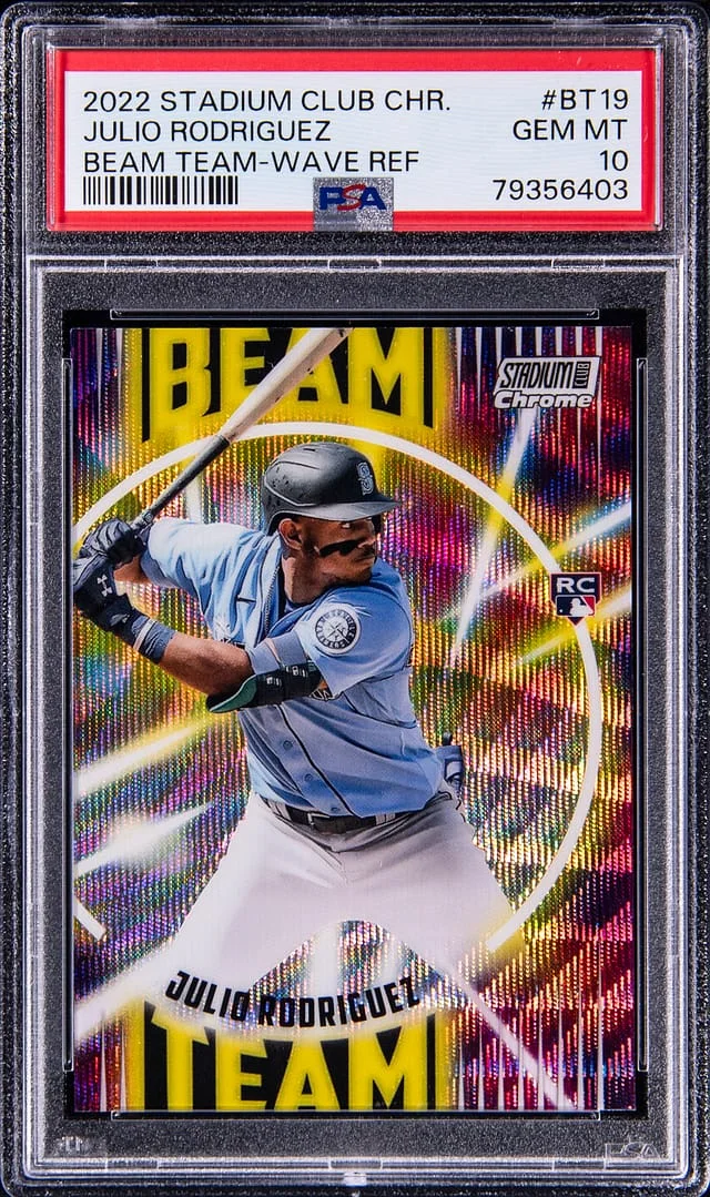 2022 Topps Stadium Club Chrome Julio Rodriguez Beam Team #BT19 card image