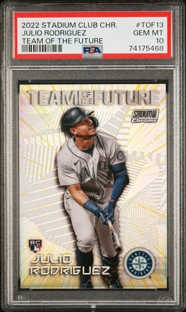 2022 Topps Stadium Club Chrome Julio Rodriguez Team Of The Future #TOF-13 card image